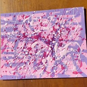 Pink Elephants 7- Acrylic on Canvas Board